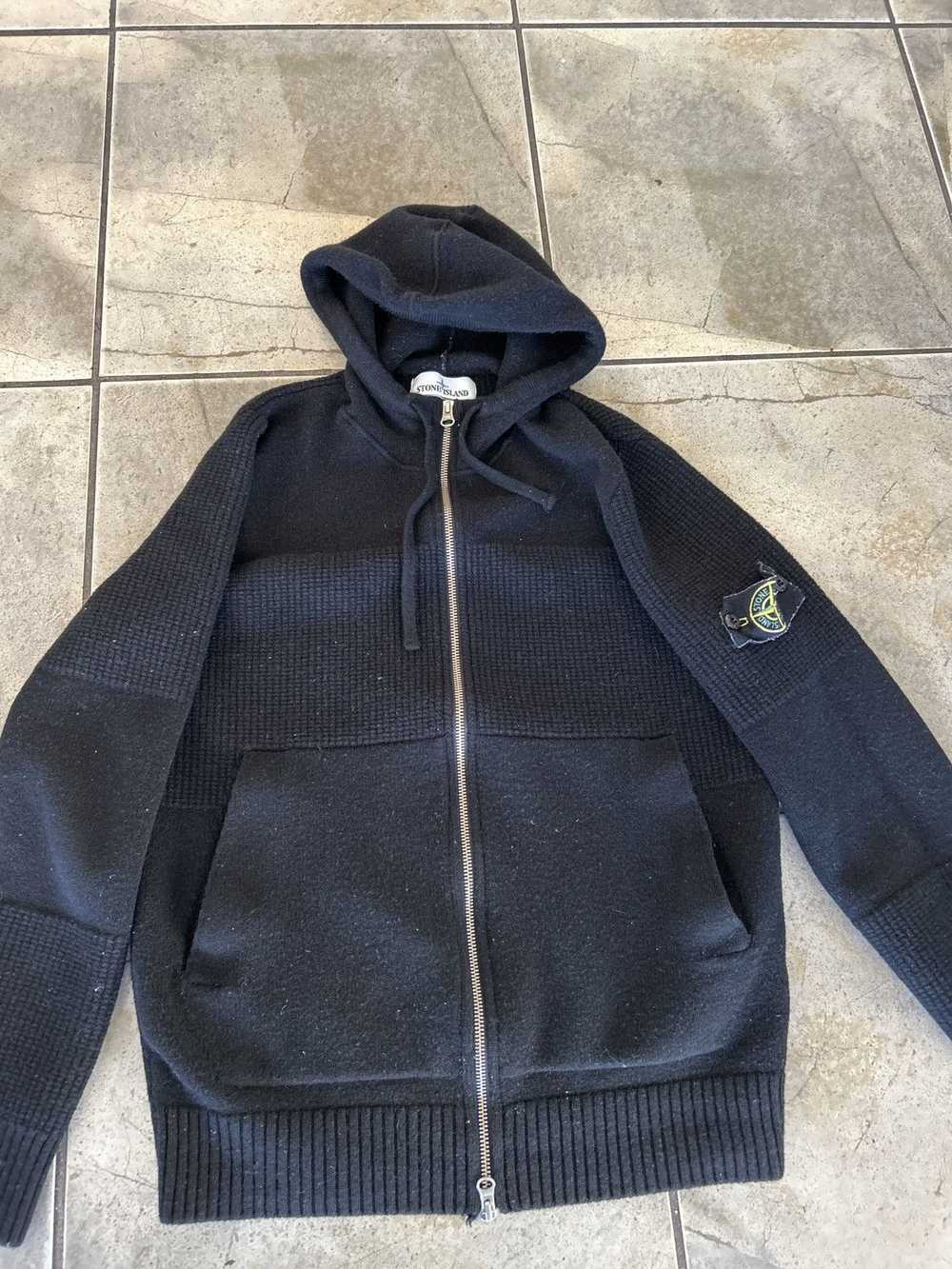 Stone Island STONE ISLAND boiled wool hoodie - image 1