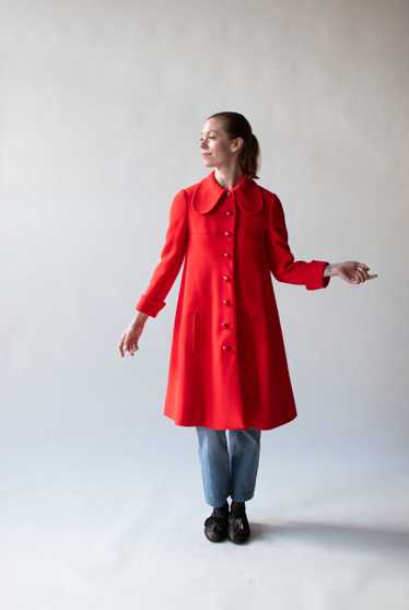 1960s Vibrant Red Coat | Pierre Cardin