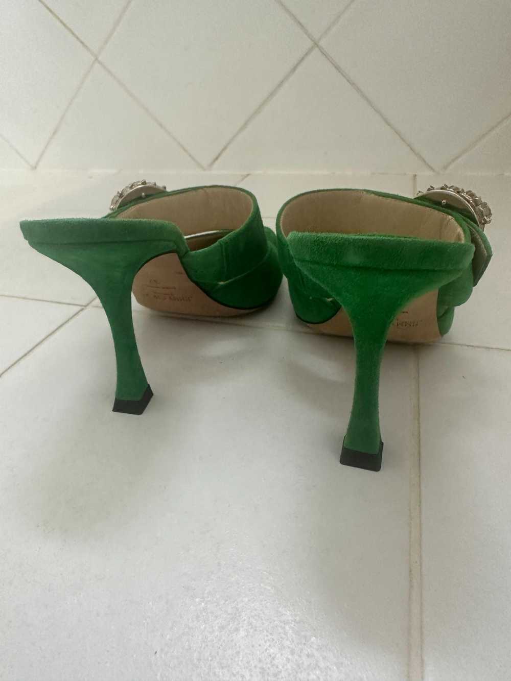 Product Details Jimmy Choo Green Suede Marta 90mm… - image 4