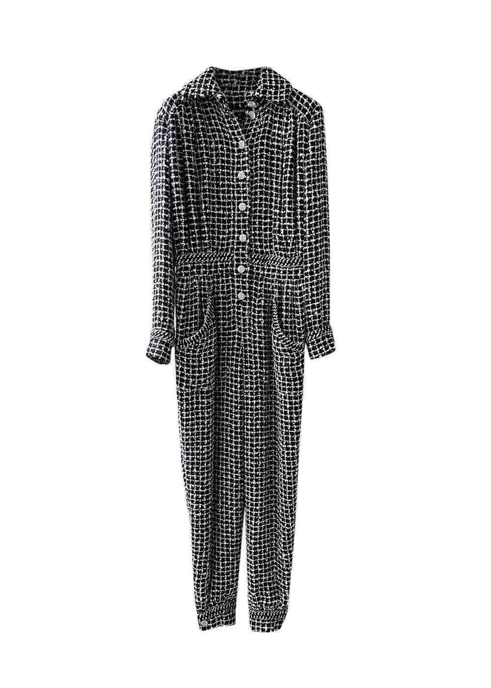 Product Details Chanel Black and White Tweed Jump… - image 1