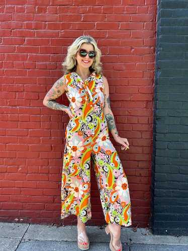 Vintage 60s/70s psychedelic jumpsuit