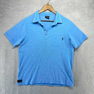 Oakley Oakley Polo Shirt Men's Medium Blue Cotton… - image 1