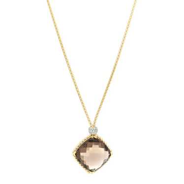 DAVID YURMAN 18K Yellow Gold Diamond Smoky Quartz… - image 1