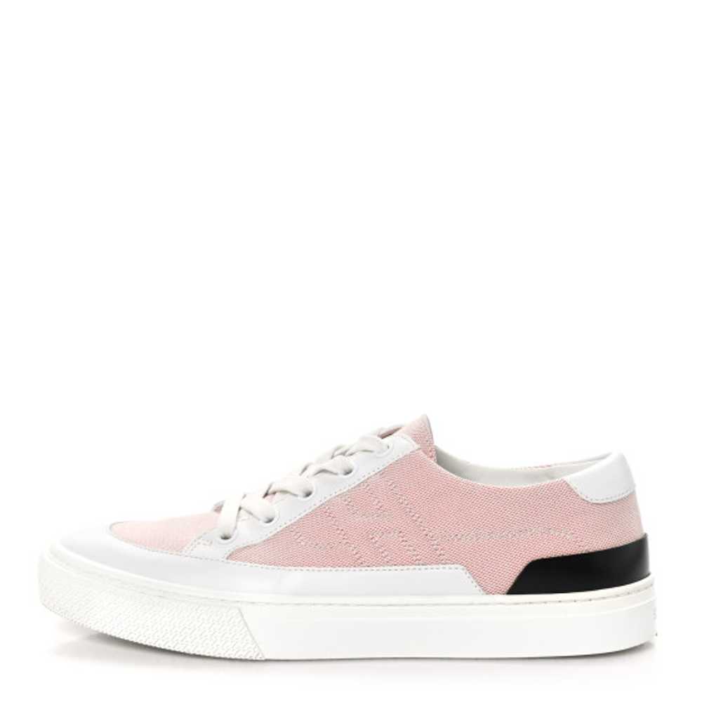 HERMES Canvas Calfskin Deep Sneakers 39 Framboise… - image 1