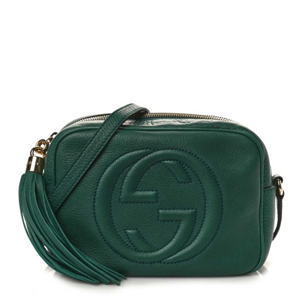 GUCCI Pebbled Calfskin Small Soho Disco Bag Emera… - image 1