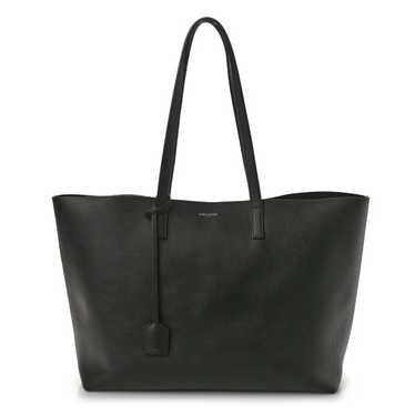 SAINT LAURENT Calfskin Large Shopping Tote Black