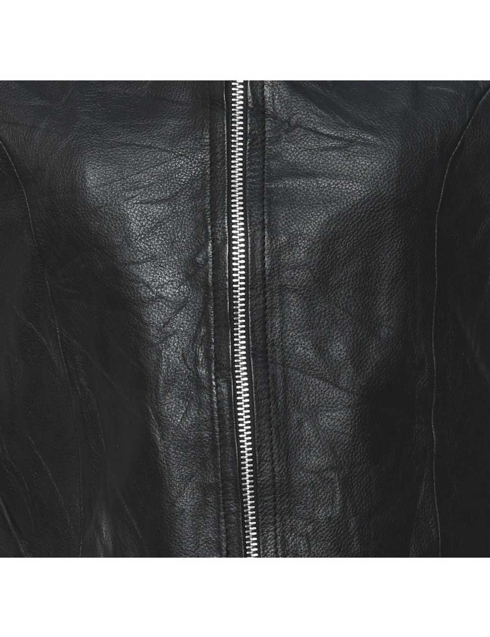 Wilson Leather Black Zip-Front Waistcoat - L - image 3