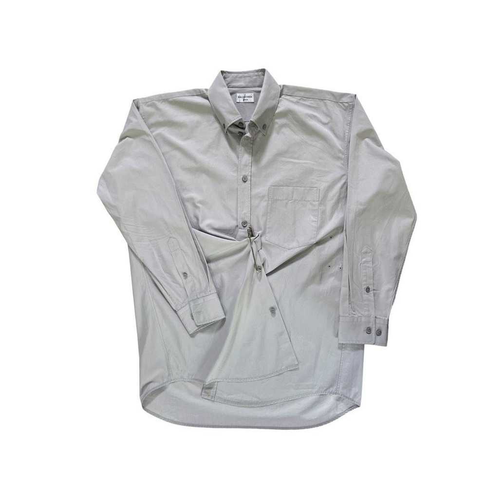 Balenciaga Balenciaga Fitted Wrap Shirt in Light … - image 4