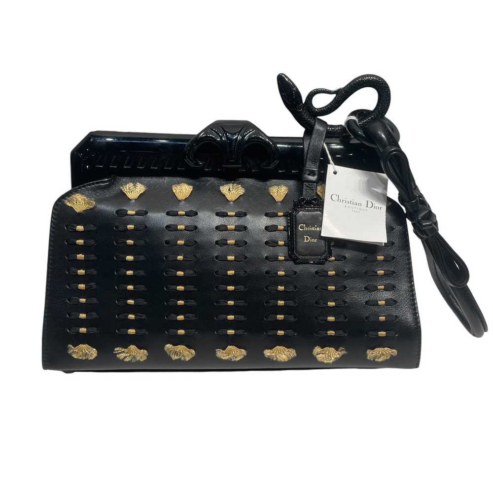 Christian Dior/Clutch Bag/Leather/BLK/ - image 1