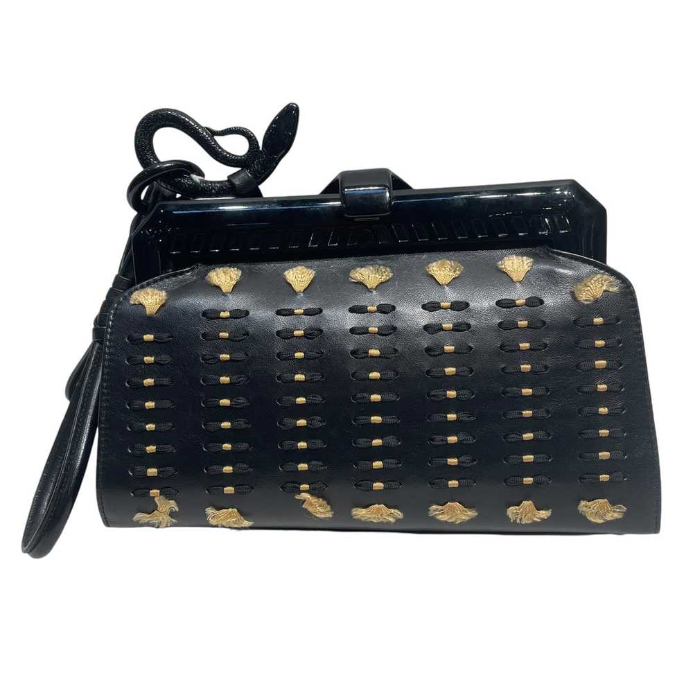 Christian Dior/Clutch Bag/Leather/BLK/ - image 2