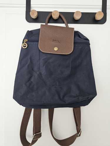 Longchamp Longchamp Brown/Navy Blue Nylon Le Pliag