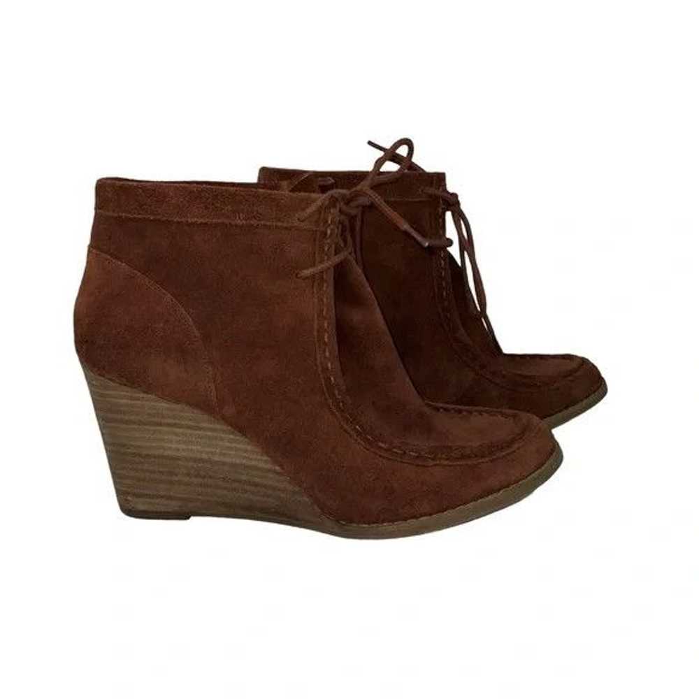 Lucky Brand Lucky Brand Rust Suede, Leather Wedge… - image 1