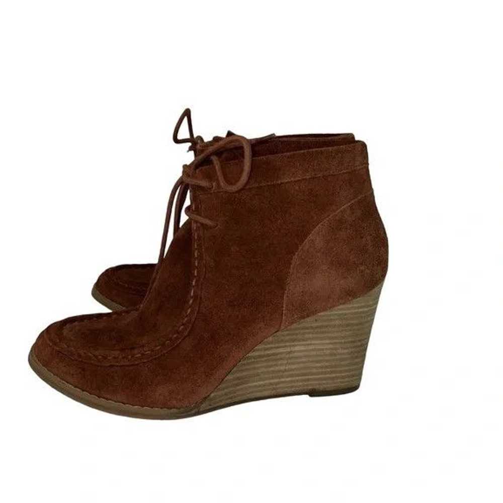 Lucky Brand Lucky Brand Rust Suede, Leather Wedge… - image 2