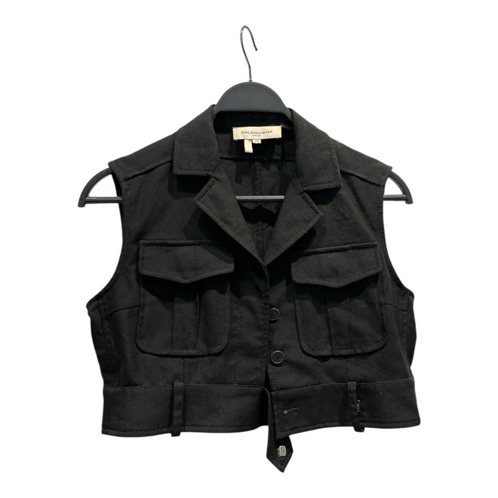 BALENCIAGA/Vest/38/Cotton/BLK/BLAZER VEST - image 1