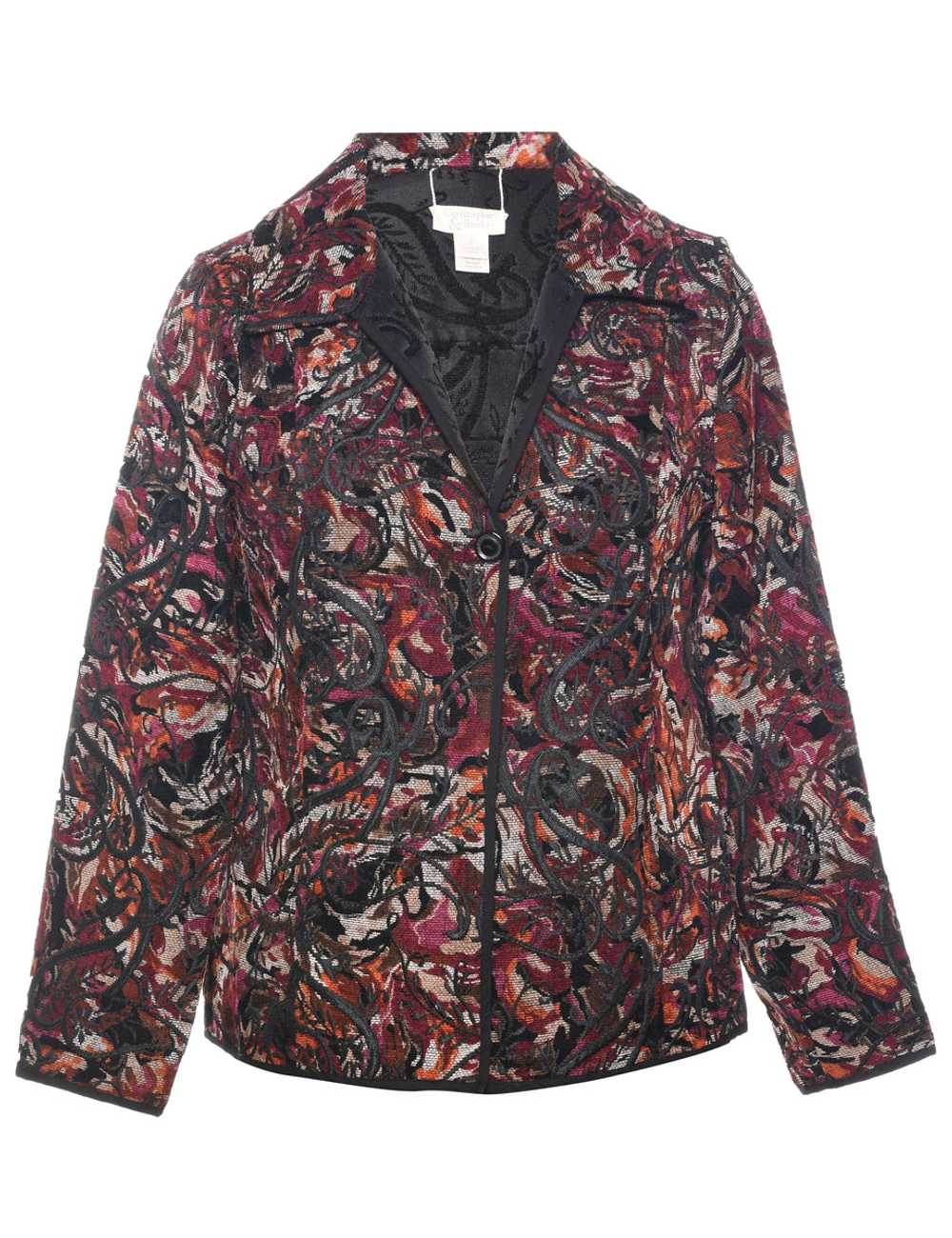 Floral Pattern Tapestry Jacket - S - image 1