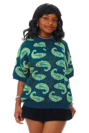 Vintage 90's Paisley Pattern Sweater - OSFM