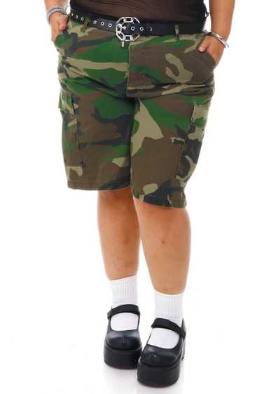 Vintage Y2K Camo Cargo Shorts - 2X