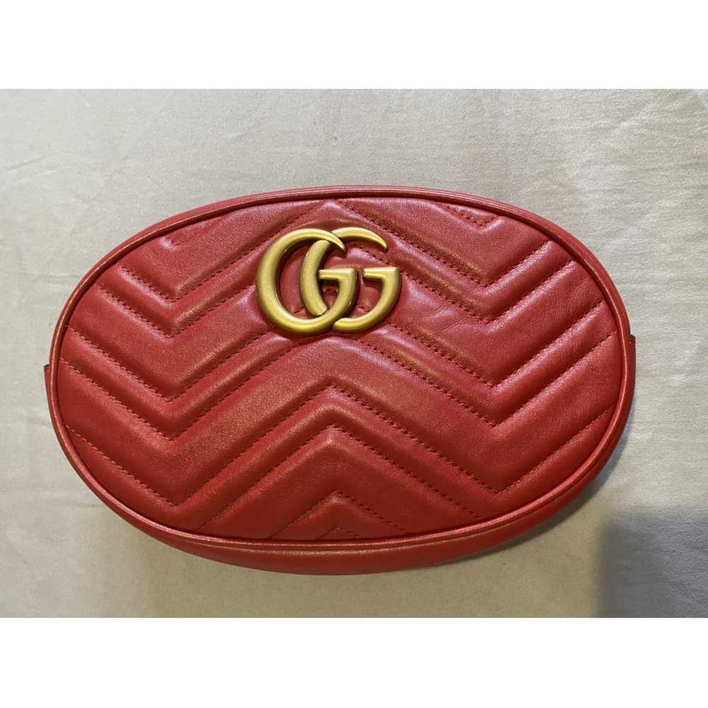 Gucci Gg Marmont Oval leather handbag - image 2