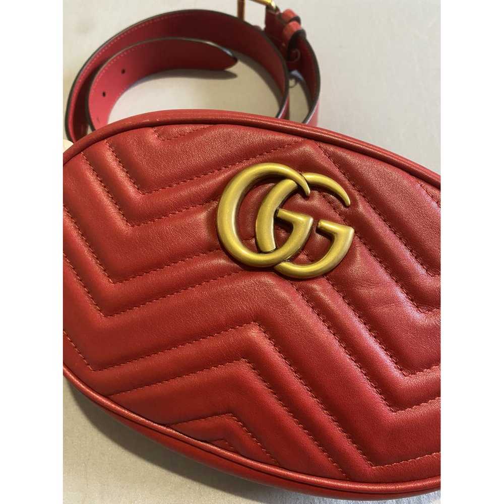 Gucci Gg Marmont Oval leather handbag - image 3