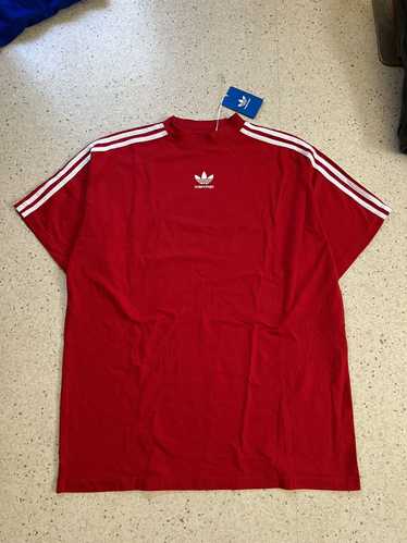 Adidas × Balenciaga Sz2 Red Striped Shirt