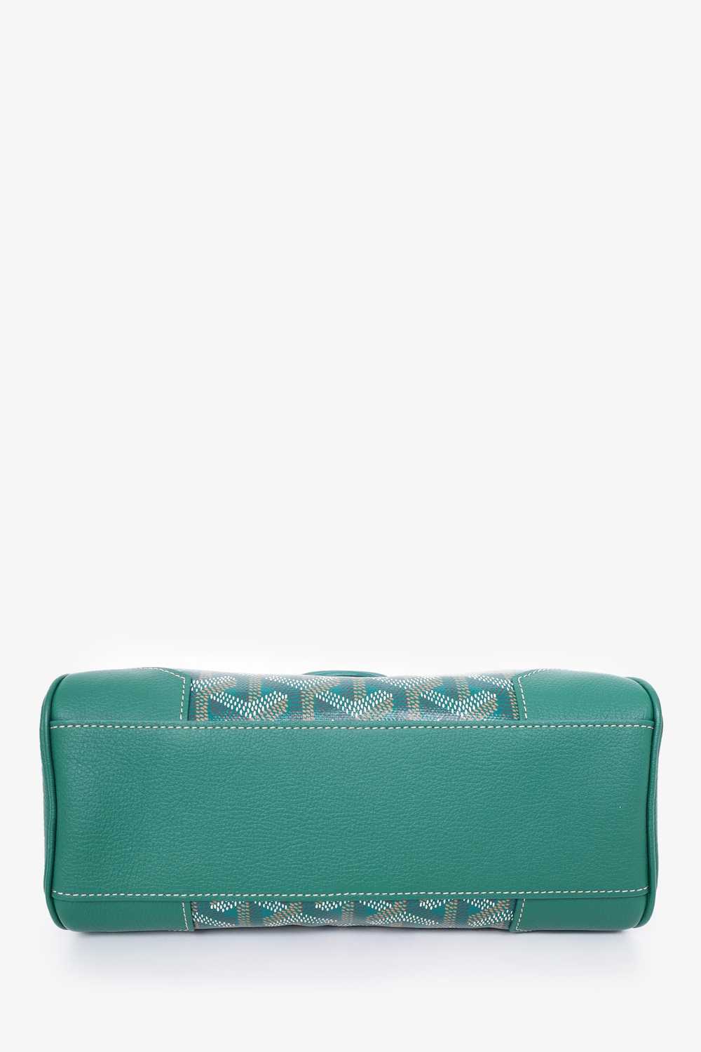 Goyard Green Goyardine Mini Saigon Bag with Strap - image 8