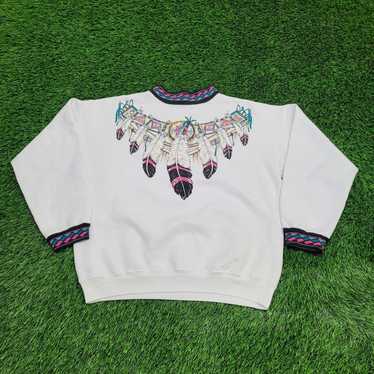 Other Vintage Native-American Ringer Sweatshirt W… - image 1