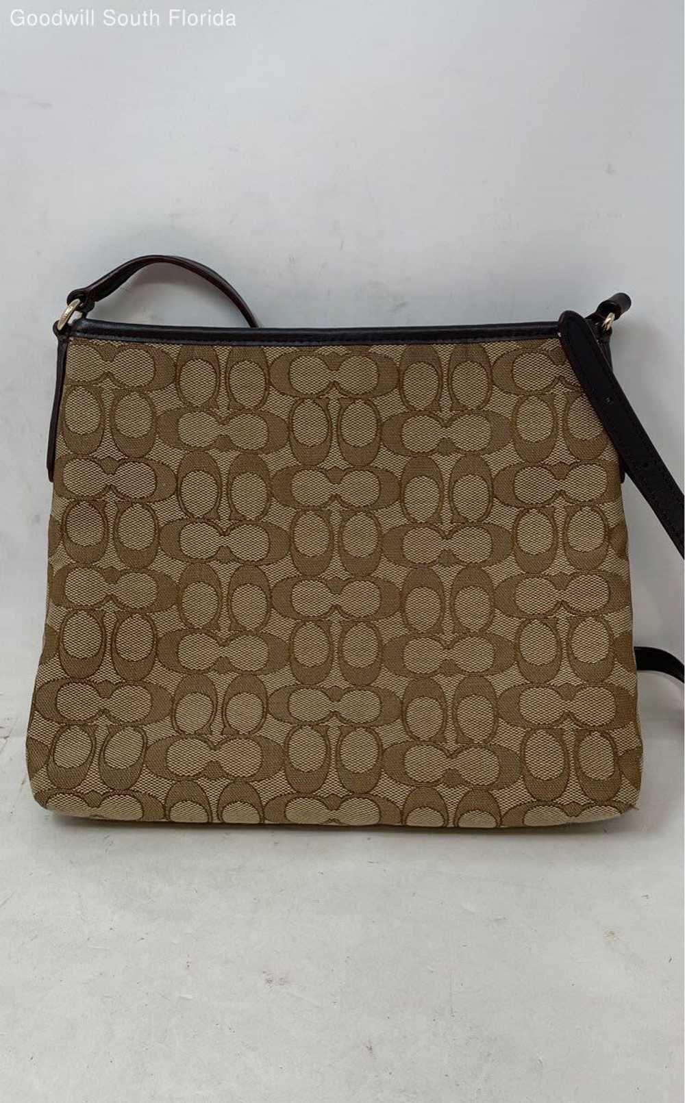 Coach Womens File F29960 Beige Monogram Shoulder … - image 2