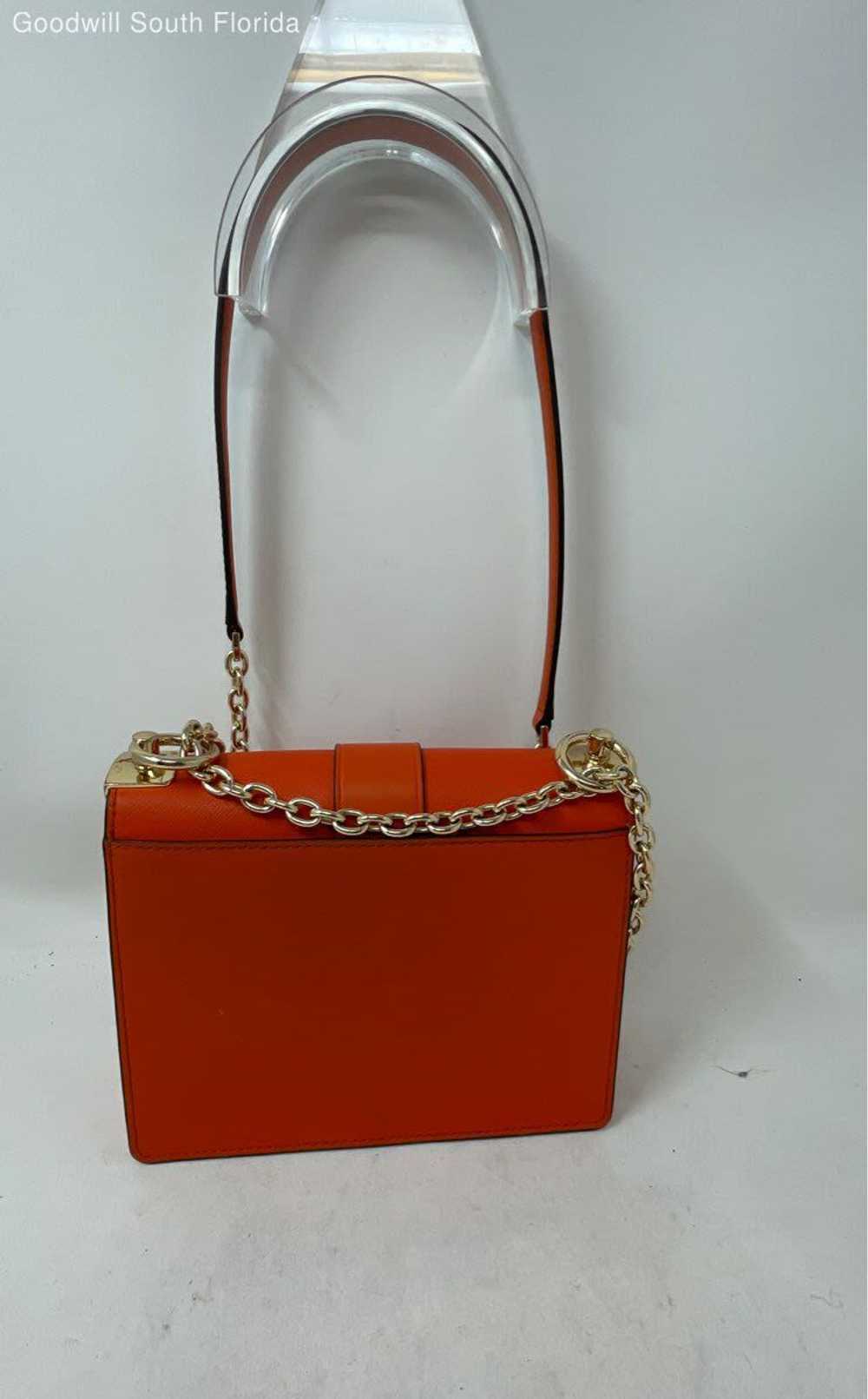 Michael Kors Womens Orange Leather Chain Strap Cr… - image 3