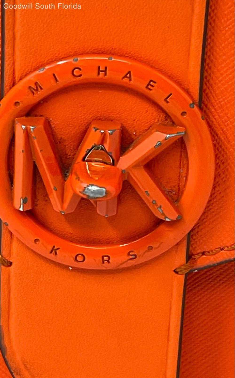 Michael Kors Womens Orange Leather Chain Strap Cr… - image 6