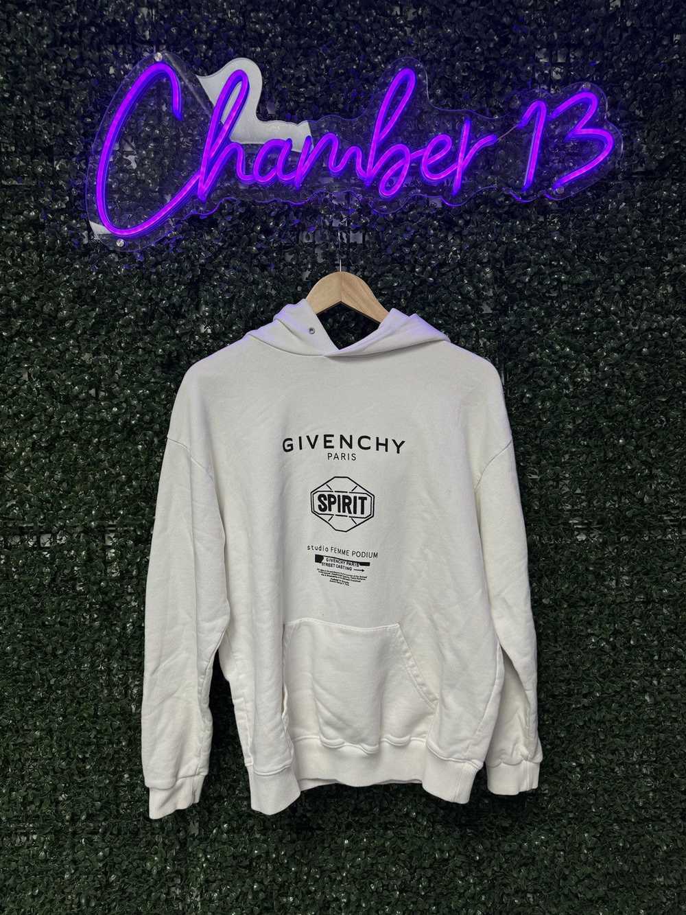 Givenchy Given by Paris Spirit Logo Hoodie Size S… - image 1