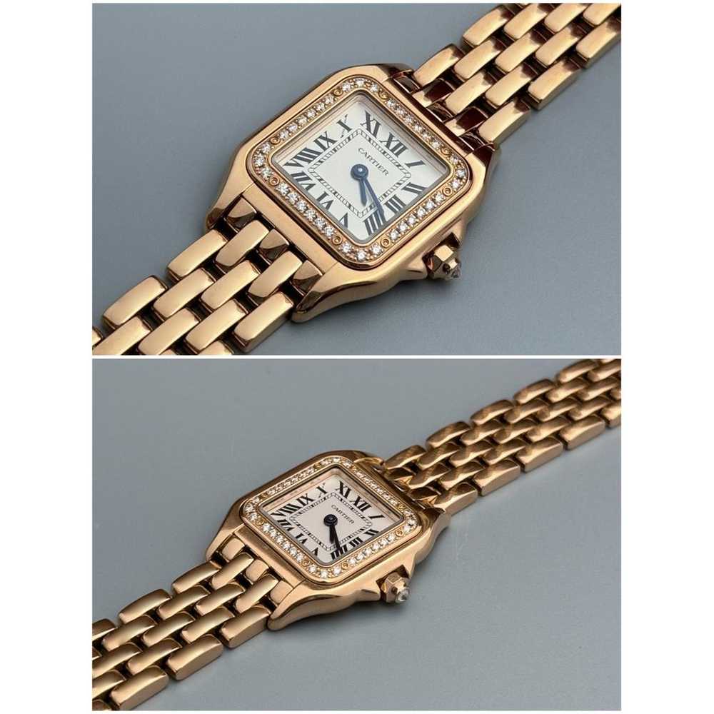 Cartier Panthère pink gold watch - image 10