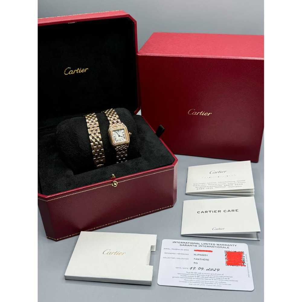 Cartier Panthère pink gold watch - image 2