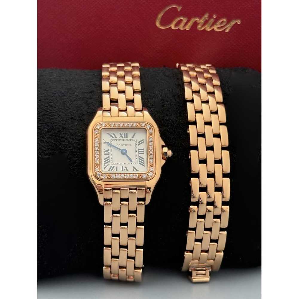 Cartier Panthère pink gold watch - image 3