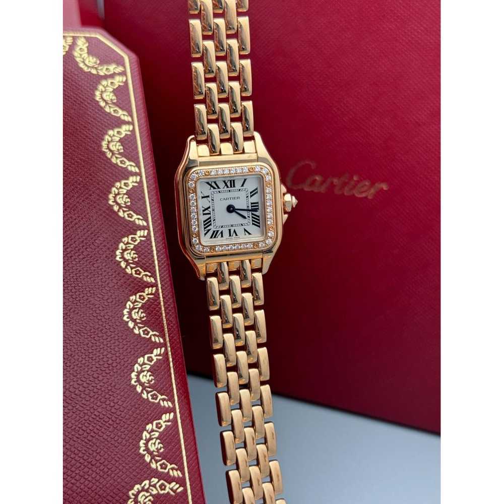 Cartier Panthère pink gold watch - image 4