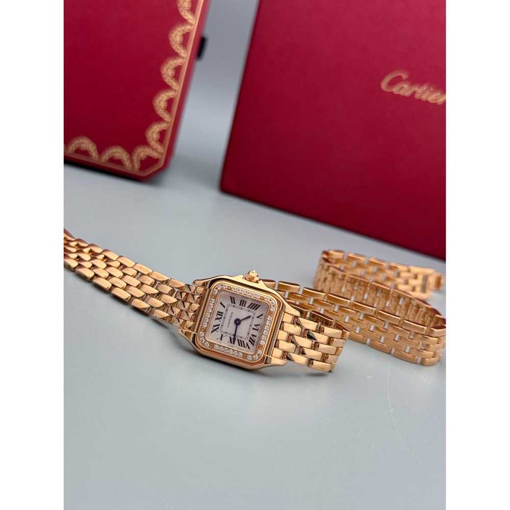 Cartier Panthère pink gold watch - image 8