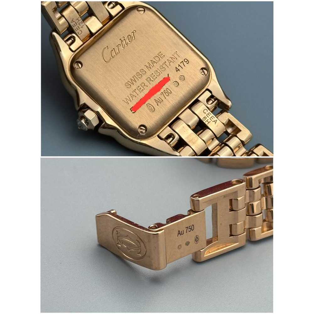 Cartier Panthère pink gold watch - image 9