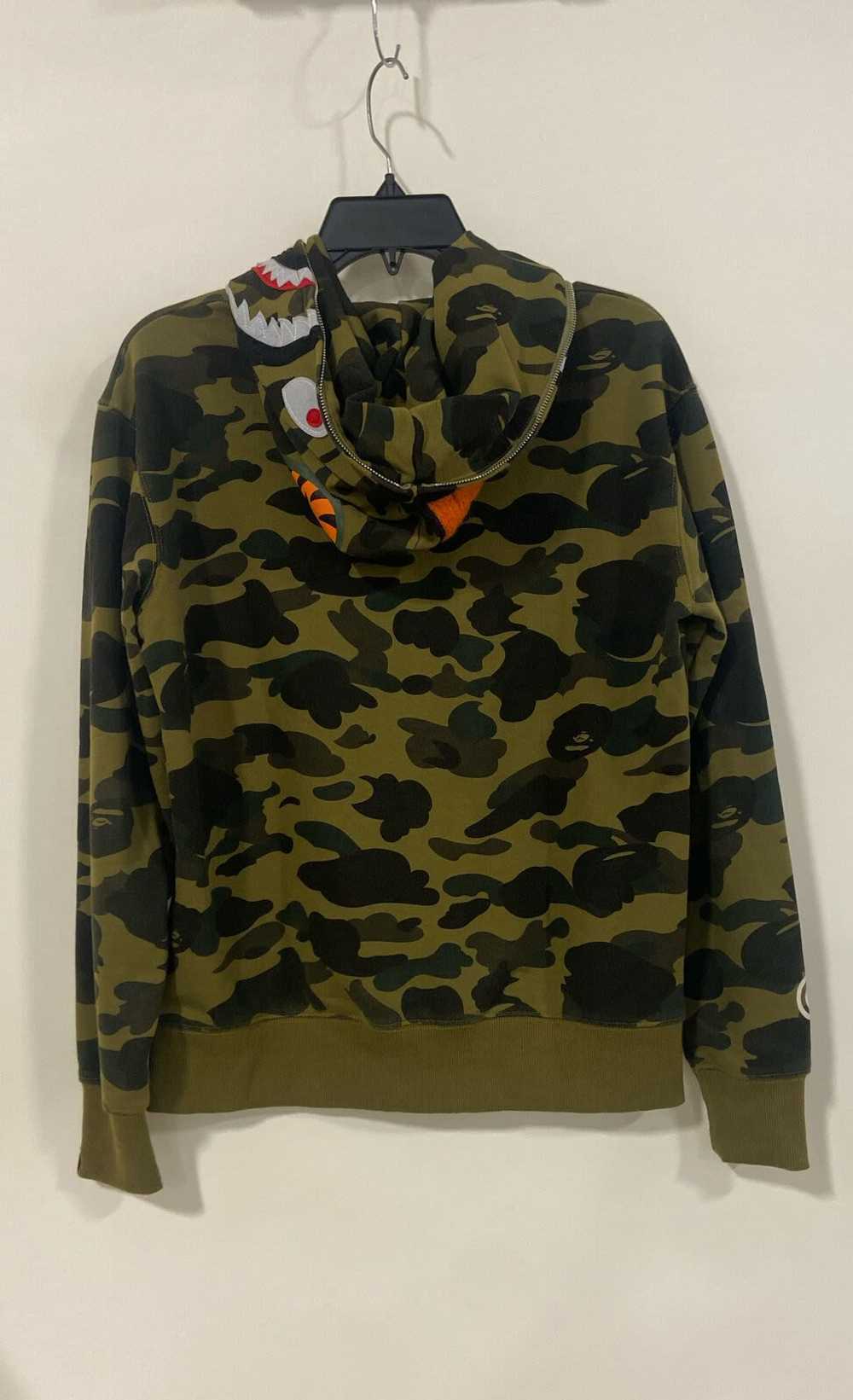 A Bathing Ape Unisex Green Camo Zip Up Hoodie M - image 2