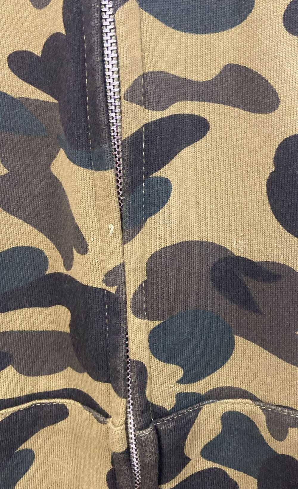 A Bathing Ape Unisex Green Camo Zip Up Hoodie M - image 6