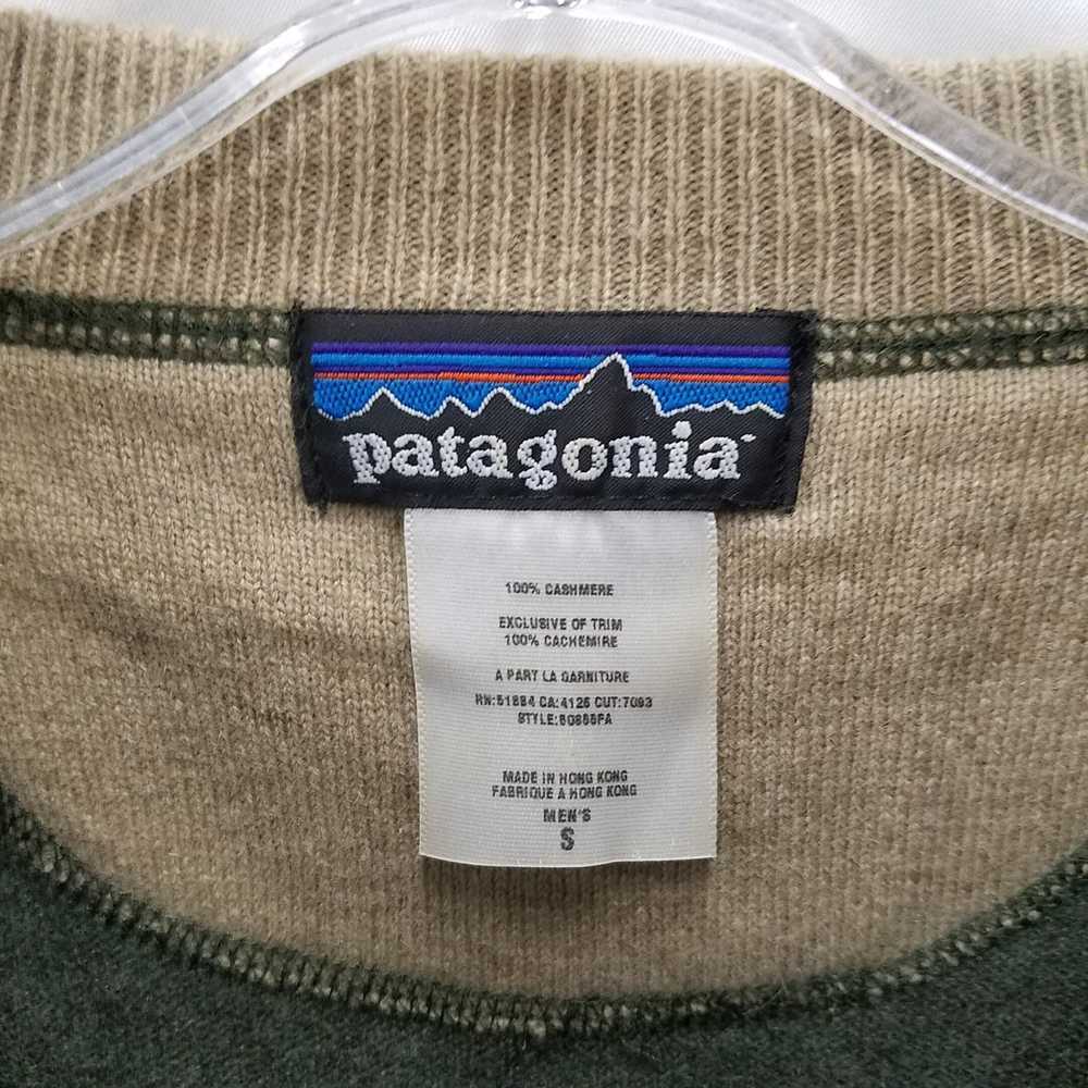 Patagonia Men's Green Cashmere Sweater Size S - image 3