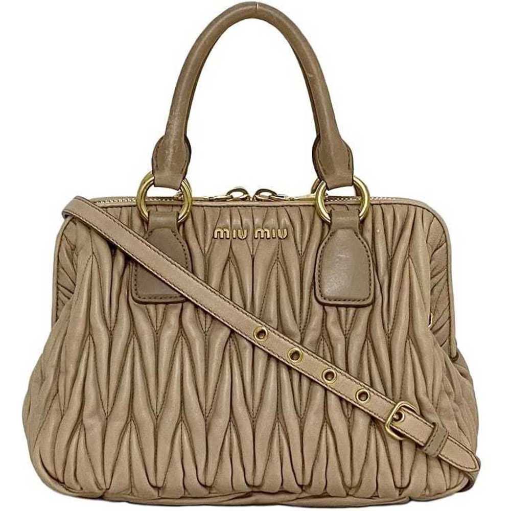 Miu Miu Miu Miu Miu 2-way bag f-21329 pink beige … - image 2