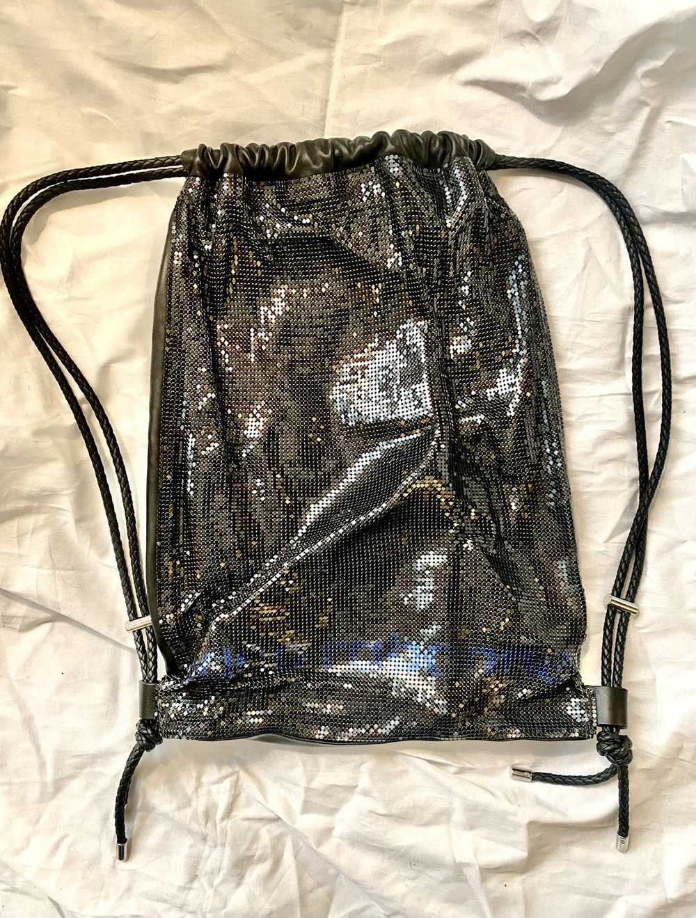 Paco Rabanne Backpack bag pixel metal mesh in bla… - image 1