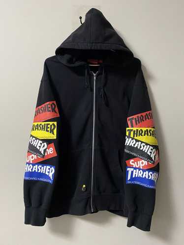 Supreme shops thrasher multi logo zip up XL