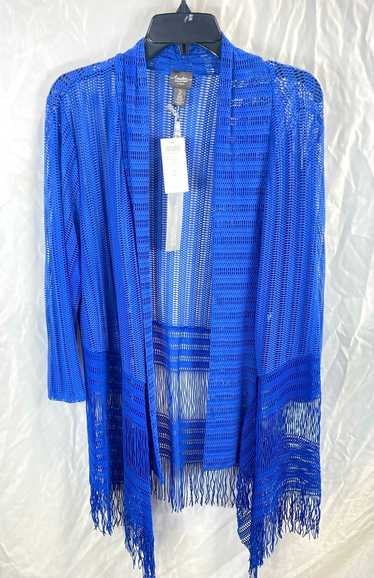 NWT Chico's Travelers Collection Womens Blue Fring