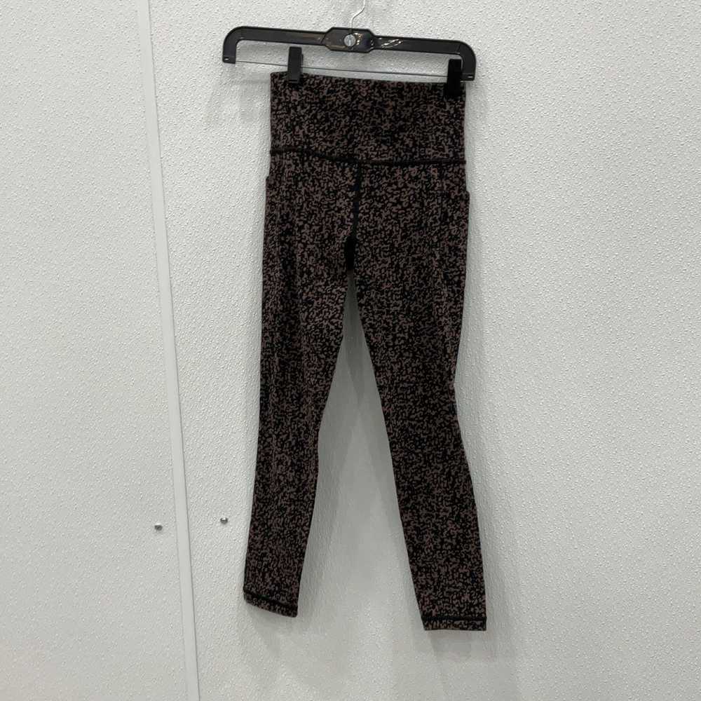 Athleta Womens Brown Black Animal Print Elastic W… - image 1