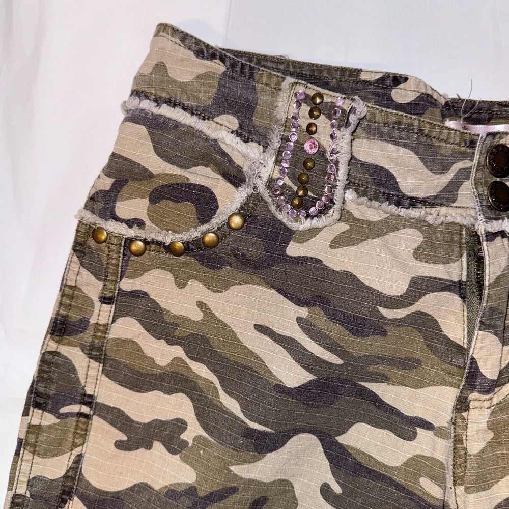 Vintage Handi Y2k Army Camo Cargo Capri Pants Bed… - image 2