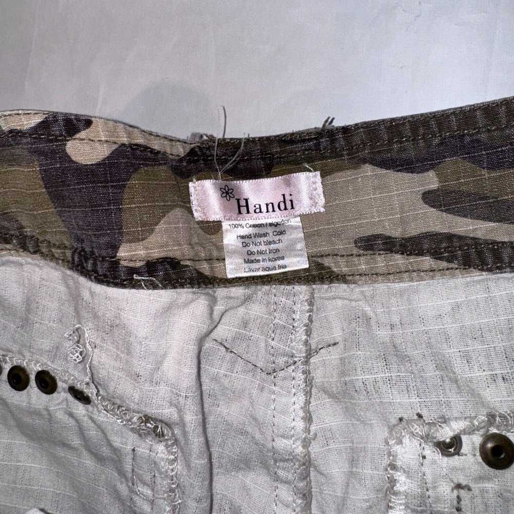 Vintage Handi Y2k Army Camo Cargo Capri Pants Bed… - image 4