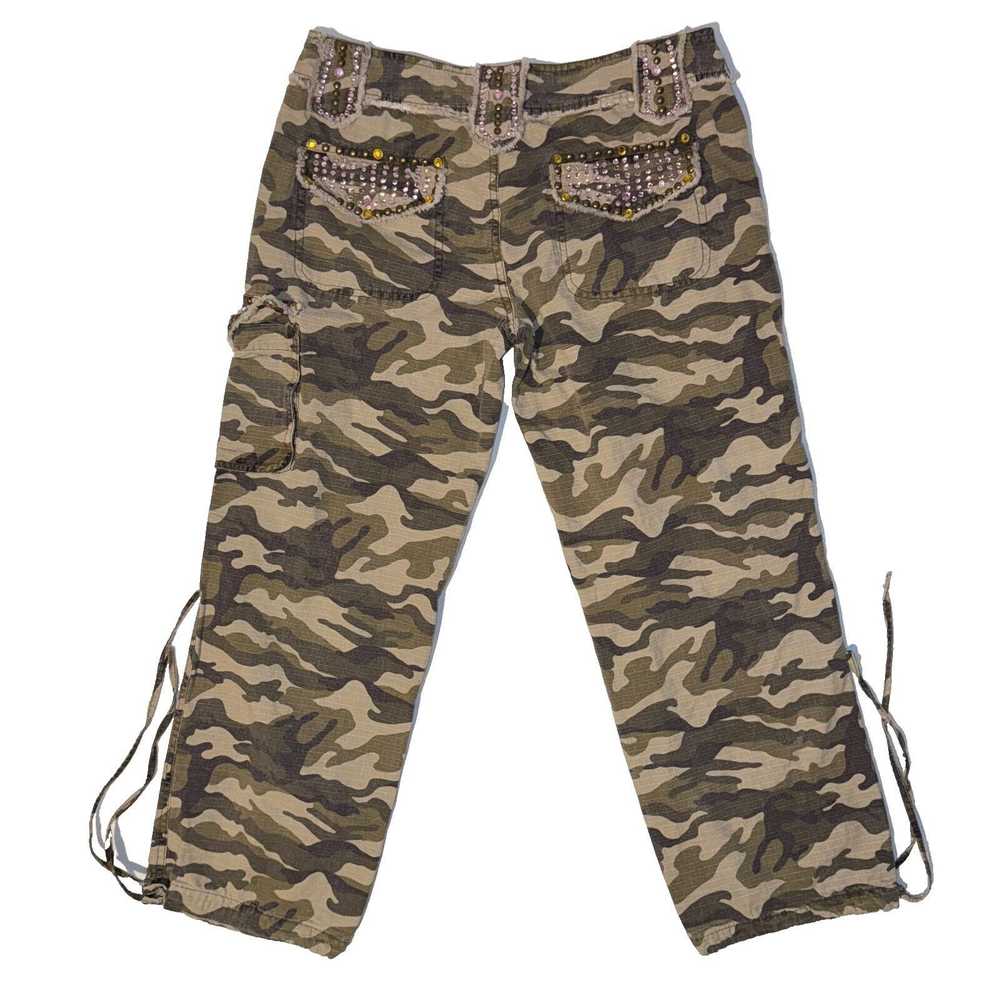 Vintage Handi Y2k Army Camo Cargo Capri Pants Bed… - image 6