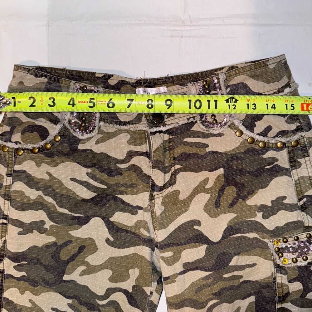 Vintage Handi Y2k Army Camo Cargo Capri Pants Bed… - image 9