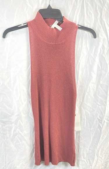 NWT Leith Womens Brick Red Crochet Sleeveless Moc… - image 1