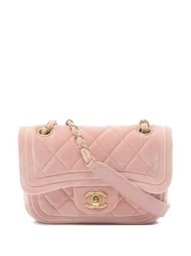 CHANEL Pre-Owned 2021-2024 Mini Quilted Velvet Dou